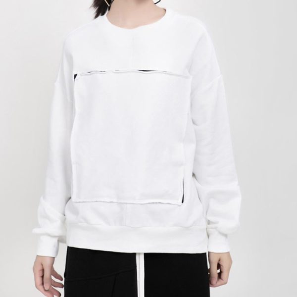 Crew neck pullover solid loose sweatshirts